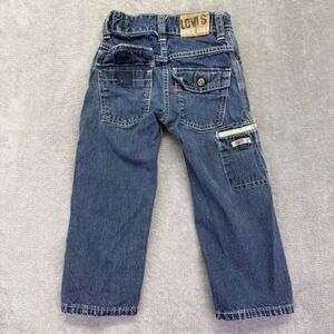 Vintage kids Levi­s‎ Jeans Size 5 Blue Denim Straight Leg Adjustable Waist Pants